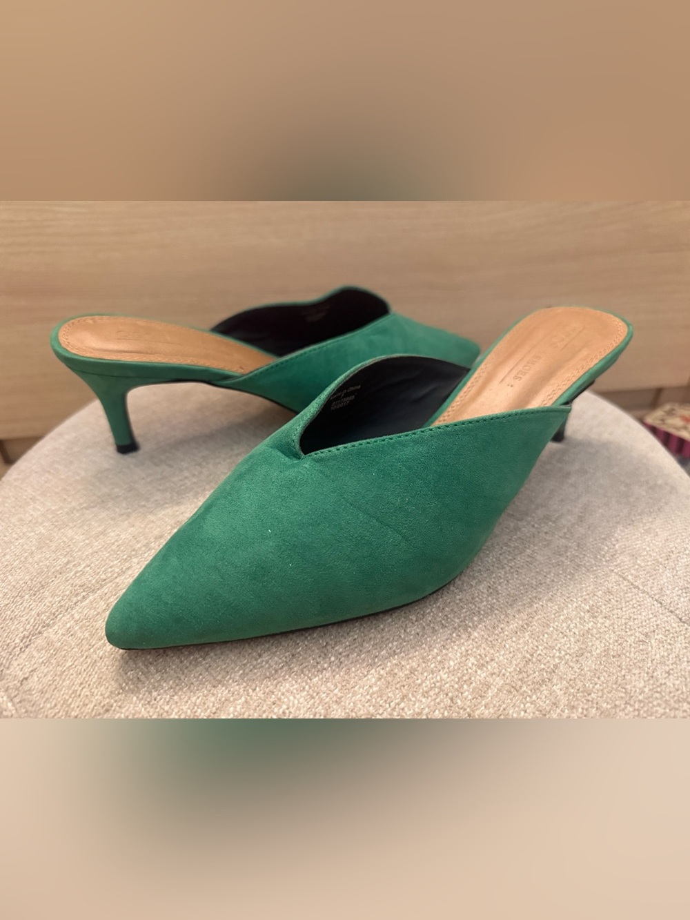 ASOS - Green Pointed-Toe Mules - Women (Size 7 - run big)